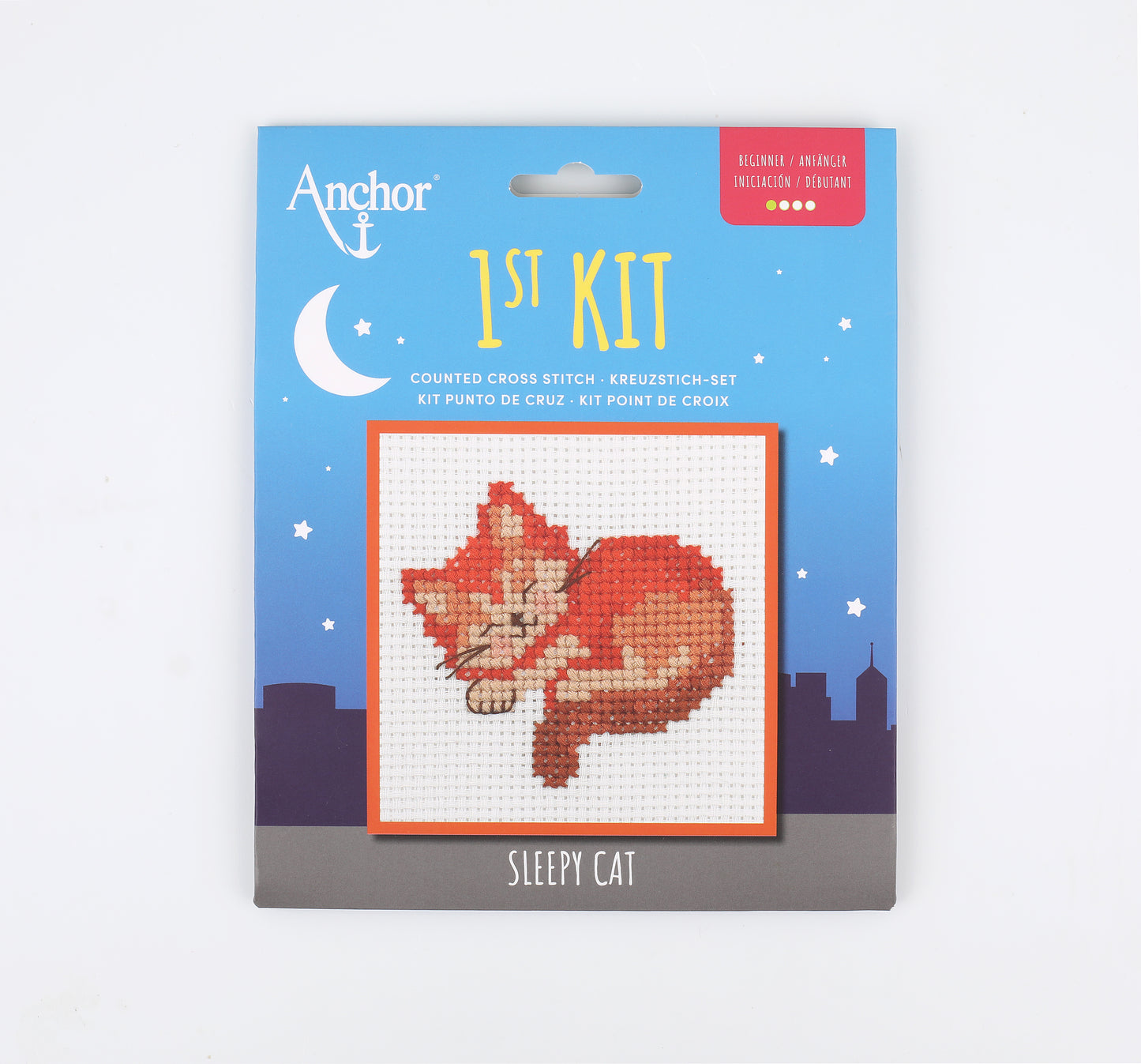 Sleepy Cat Cross Stitch
